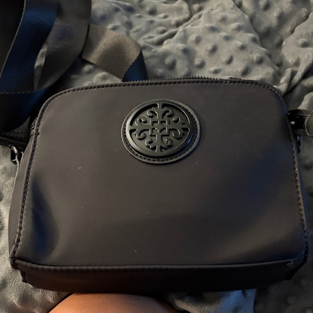 Black Crossbody Bag with Logo
